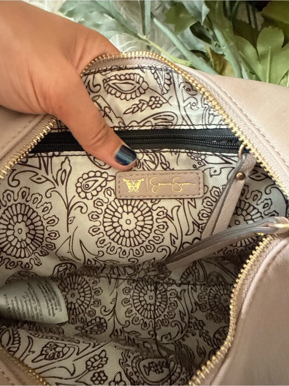 Excellent Pre-loved Condition- HoboTaupe Shoulder Hobo Bag with Decorative Charm